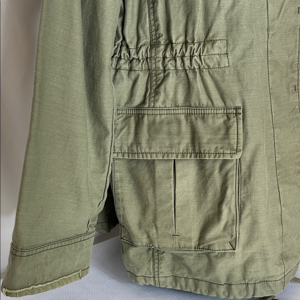 GAP Women’s XL Army Green 100% Cotton Heavy Duty Button Front Utility Jacket - Picture 5 of 12